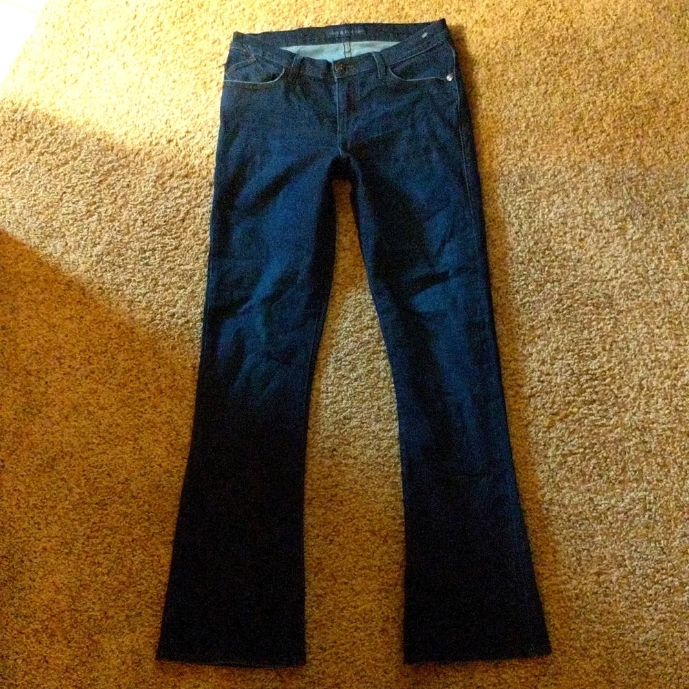 Rock & Republic boot cut jeans dark wash flare stretch mid rise size 10